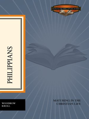 cover image of Philippians Maturing in the Christian Life